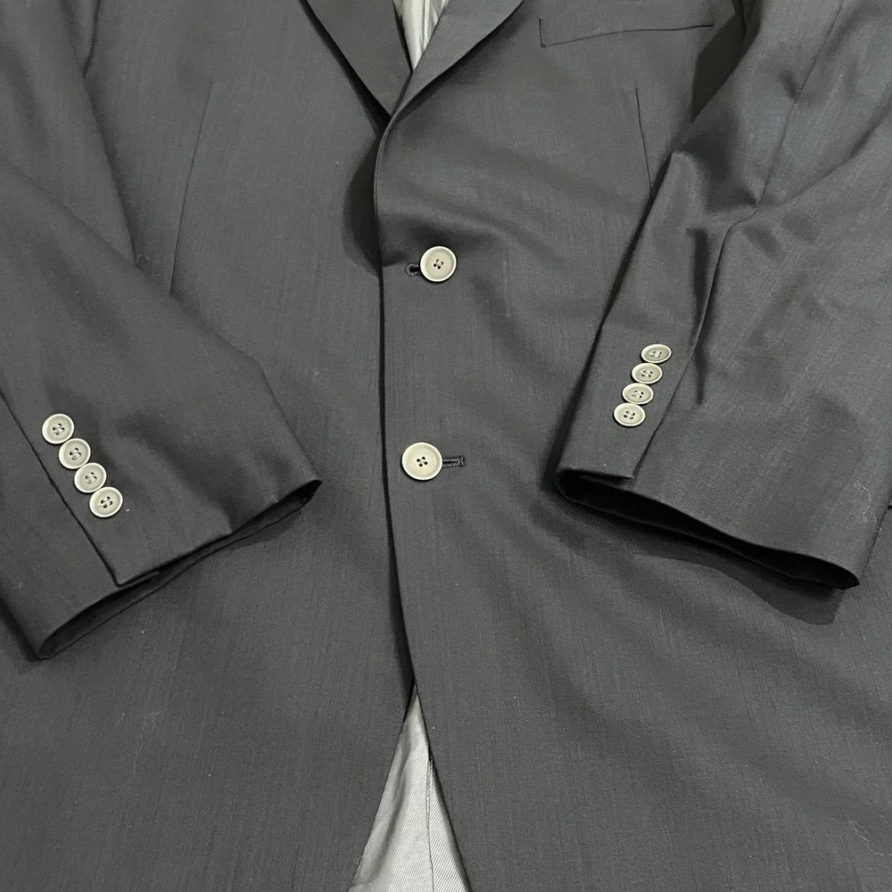 Calvin Klein Wool Blazer Jacket Single Breasted Dark Navy Sport Coat 44L